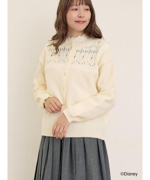 Samansa Mos2（サマンサ モスモス）の「【Disney】アナと雪の女王/レース切替カーディガン（カーディガン/ボレロ・レディース・キナリ/チャコールグレー・F）」の6枚目の写真