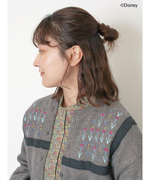 Samansa Mos2（サマンサ モスモス）の「【Disney】アナと雪の女王/レース切替カーディガン（カーディガン/ボレロ・レディース・キナリ/チャコールグレー・F）」の12枚目の写真