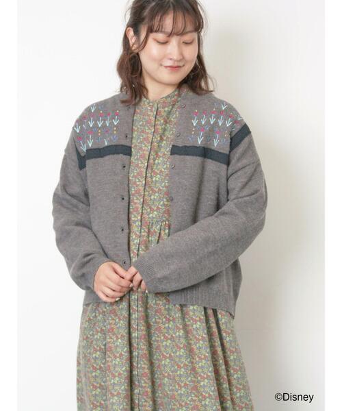 Samansa Mos2（サマンサ モスモス）の「【Disney】アナと雪の女王/レース切替カーディガン（カーディガン/ボレロ・レディース・キナリ/チャコールグレー・F）」の13枚目の写真