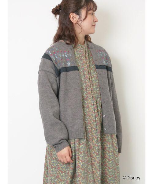 Samansa Mos2（サマンサ モスモス）の「【Disney】アナと雪の女王/レース切替カーディガン（カーディガン/ボレロ・レディース・キナリ/チャコールグレー・F）」の14枚目の写真