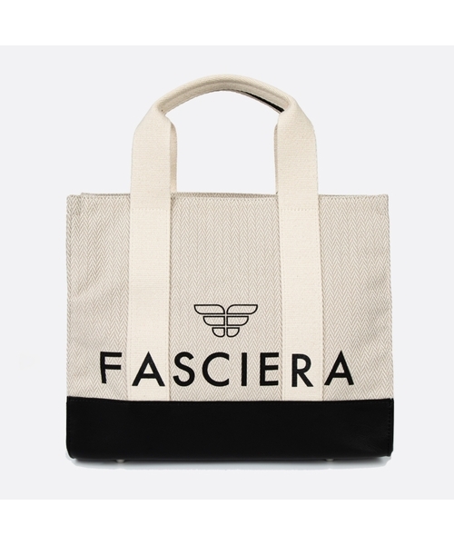 FASCIERA（ファシエラ）の「クラシックレザーコンビスクエアトートバッグ_アリアス12（トートバッグ・レディース・ライトグレー/アイボリー・FREE）」の2枚目の写真