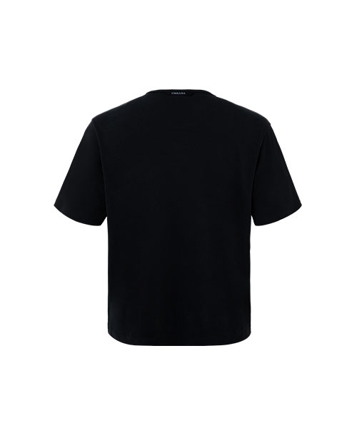 CHILLSA(チルサ)の「SW Over Fit Short Sleeve_Black(Tシャツ/カットソー・レディース・ブラック・1/2/3)」の3枚目の写真