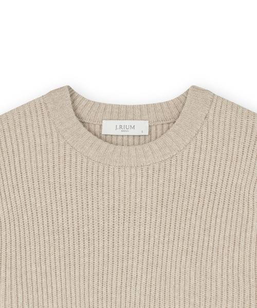 J'RIUM(ジェイリウム)の「Johnny Merino Wool Round Neck Pullover Oatmeal(ニット/セーター・メンズ・その他・X-LARGE/MEDIUM/LARGE)」の2枚目の写真