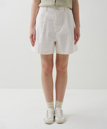 FIELDERS（フィールダーズ）の「WIDE TWO-TUCK HALF-PANTS WHITE（その他パンツ）」