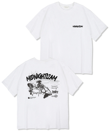 MIDNIGHT12AM（ミッドナイト12エーエム）の「Surfing Sketch Overfit Short Sleeve T-Shirt White（Tシャツ/カットソー）」