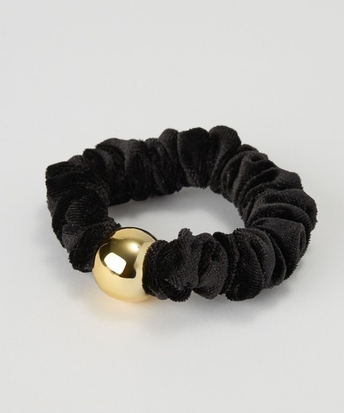 BARNYARDSTORM（バンヤードストーム）の「BARNYARDSTORM / メタルボールベロアシュシュ（シュシュ・レディース・カーキ/ブラック/オフホワイト・FREE）」の13枚目の写真