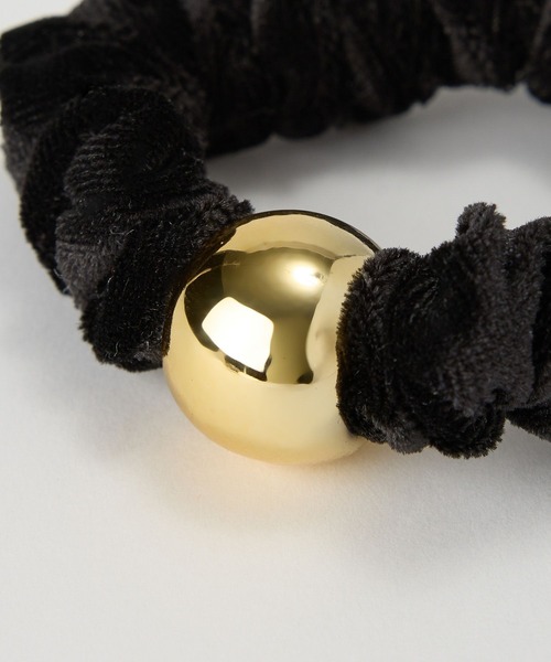 BARNYARDSTORM（バンヤードストーム）の「BARNYARDSTORM / メタルボールベロアシュシュ（シュシュ・レディース・カーキ/ブラック/オフホワイト・FREE）」の16枚目の写真