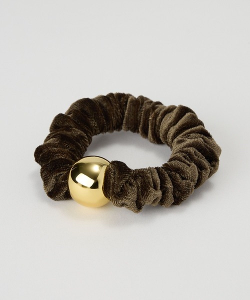 BARNYARDSTORM（バンヤードストーム）の「BARNYARDSTORM / メタルボールベロアシュシュ（シュシュ・レディース・カーキ/ブラック/オフホワイト・FREE）」の18枚目の写真