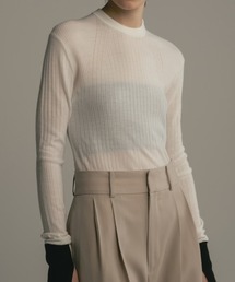 CINOH | CREW NECK TIGHT KNIT(ニット/セーター)
