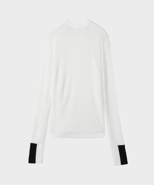 CINOH（チノ）の「CREW NECK TIGHT KNIT（ニット/セーター・レディース・ホワイト・36/38）」の3枚目の写真