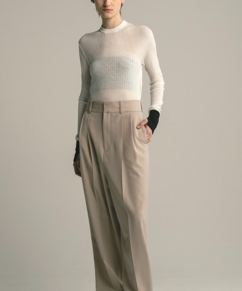 CINOH（チノ）の「CREW NECK TIGHT KNIT（ニット/セーター・レディース・ホワイト・36/38）」の5枚目の写真