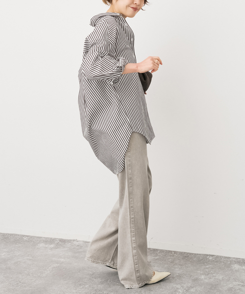 Spick & Span（スピックアンドスパン）の「《追加》50コットンオーバーシャツ（シャツ/ブラウス・レディース・その他10/その他4/サックスブルー/ホワイト・FREE）」の15枚目の写真