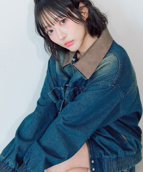 OLIVE des OLIVE(オリーブデオリーブ)の「リボンビッグブルゾン(ブルゾン・レディース・ワンウォッシュ/アイボリー/ピンク・FREE)」の20枚目の写真