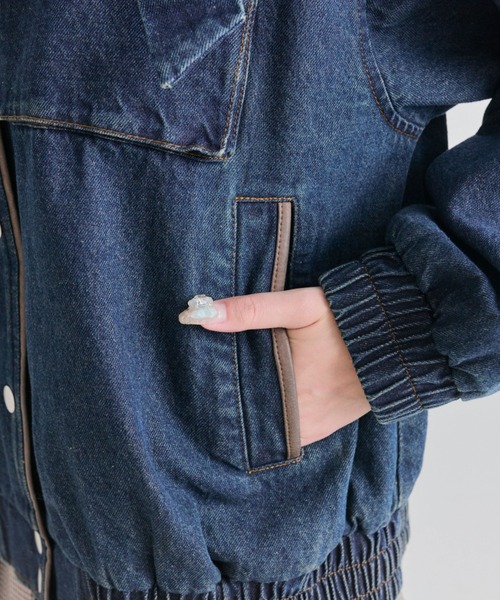 OLIVE des OLIVE(オリーブデオリーブ)の「リボンビッグブルゾン(ブルゾン・レディース・ワンウォッシュ/アイボリー/ピンク・FREE)」の11枚目の写真