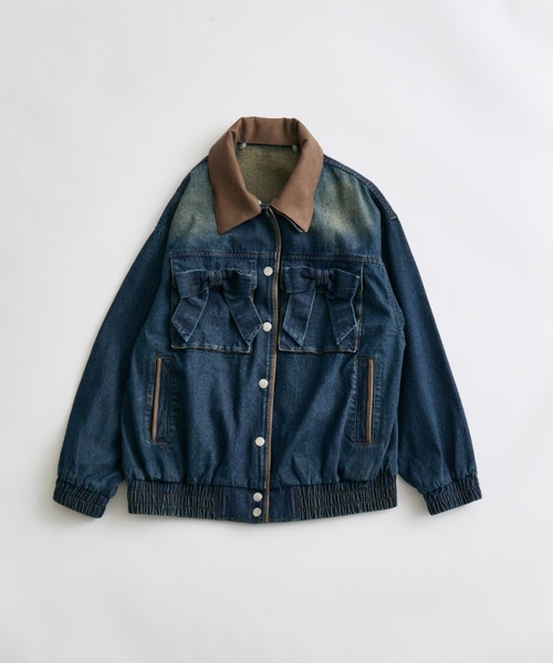 OLIVE des OLIVE(オリーブデオリーブ)の「リボンビッグブルゾン(ブルゾン・レディース・ワンウォッシュ/アイボリー/ピンク・FREE)」の19枚目の写真