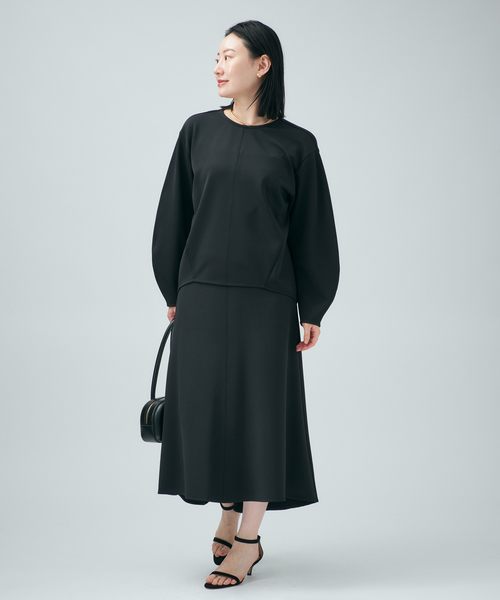 VERMEIL par iena（ヴェルメイユパーイエナ）の「ダンボールイレギュラーヘムスカート（スカート・レディース・ブラック/ベージュ・36/38）」の21枚目の写真