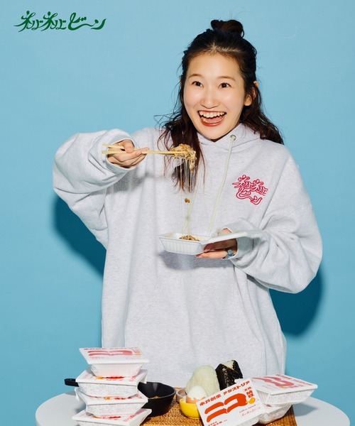 にっぽんのASAGOHAN】ネバネバビーンコラボフーディ【UNISEX