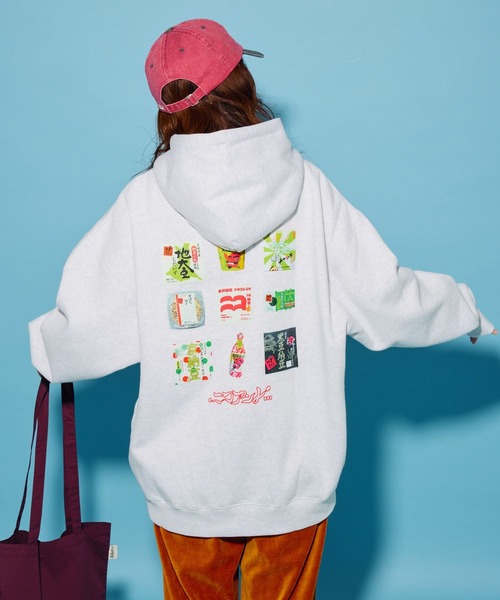 niko and...（ニコアンド）の「【にっぽんのASAGOHAN】ネバネバビーンコラボフーディ【UNISEX】（パーカー・レディース・グレー/ブラウン/ライトグレー・LARGE/MEDIUM）」の6枚目の写真