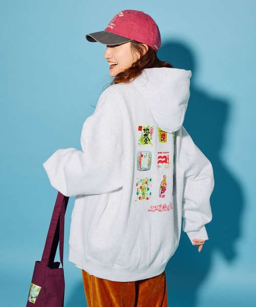 niko and...（ニコアンド）の「【にっぽんのASAGOHAN】ネバネバビーンコラボフーディ【UNISEX】（パーカー・レディース・グレー/ブラウン/ライトグレー・LARGE/MEDIUM）」の7枚目の写真