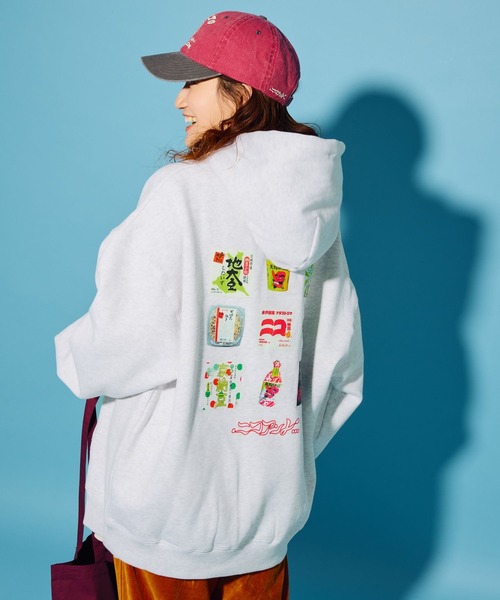 niko and...（ニコアンド）の「【にっぽんのASAGOHAN】ネバネバビーンコラボフーディ【UNISEX】（パーカー・レディース・グレー/ブラウン/ライトグレー・LARGE/MEDIUM）」の8枚目の写真