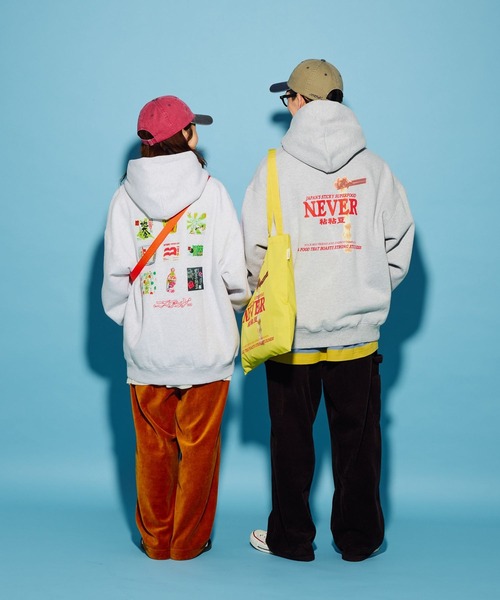 niko and...（ニコアンド）の「【にっぽんのASAGOHAN】ネバネバビーンコラボフーディ【UNISEX】（パーカー・レディース・グレー/ブラウン/ライトグレー・LARGE/MEDIUM）」の12枚目の写真