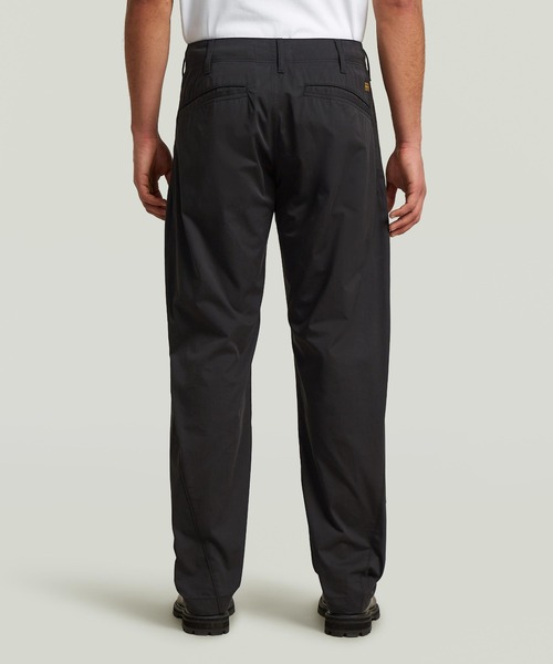 G-STAR(ジースター)の「Pleated Loose Tapered Chino/フロントプリーツルーズテーパードチノパンツ(チノパンツ・メンズ・ダークブラック・28/30/30/30/32/30/33/30/34/30/36/30)」の2枚目の写真