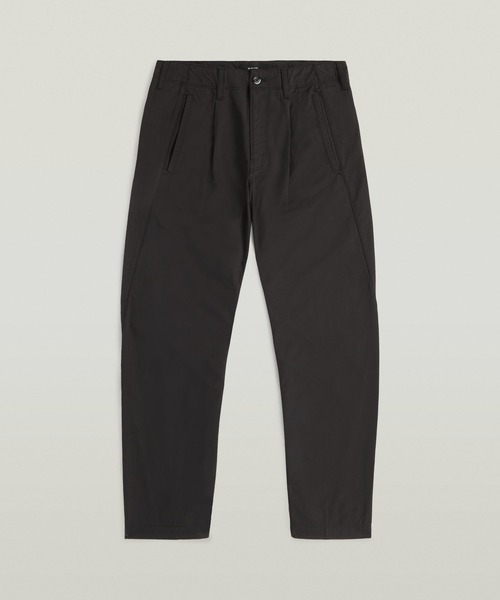 G-STAR(ジースター)の「Pleated Loose Tapered Chino/フロントプリーツルーズテーパードチノパンツ(チノパンツ・メンズ・ダークブラック・28/30/30/30/32/30/33/30/34/30/36/30)」の6枚目の写真