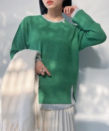 AS KNOW AS PLUS｜アズノゥアズプラスのニット/セーター（グリーン