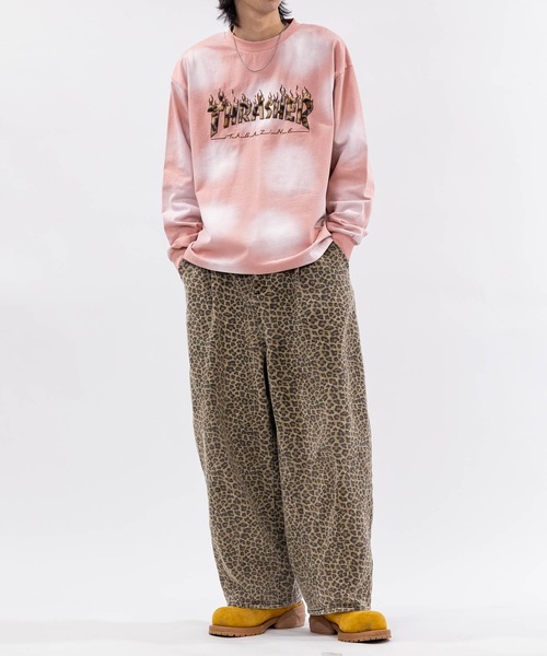 THRASHER（スラッシャー）の「【at】〔THRASHER/スラッシャー〕別注 ファーアップリケ スプレードット フェードロングスリーブTシャツ/ショート丈（Tシャツ/カットソー・メンズ・ピンク/レッド/ブラック/ブラウン・LARGE/MEDIUM/FREE）」の20枚目の写真