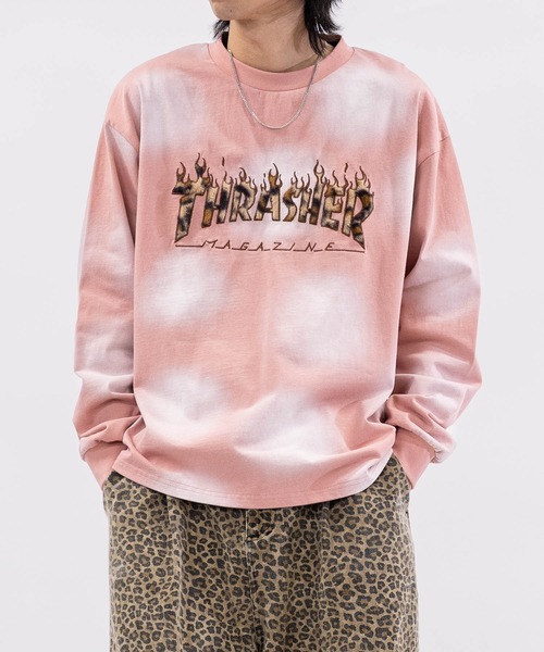 THRASHER（スラッシャー）の「【at】〔THRASHER/スラッシャー〕別注 ファーアップリケ スプレードット フェードロングスリーブTシャツ/ショート丈（Tシャツ/カットソー・メンズ・ピンク/レッド/ブラック/ブラウン・LARGE/MEDIUM/FREE）」の17枚目の写真