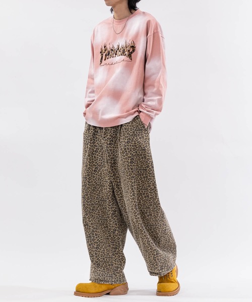 THRASHER（スラッシャー）の「【at】〔THRASHER/スラッシャー〕別注 ファーアップリケ スプレードット フェードロングスリーブTシャツ/ショート丈（Tシャツ/カットソー・メンズ・ピンク/レッド/ブラック/ブラウン・LARGE/MEDIUM/FREE）」の21枚目の写真