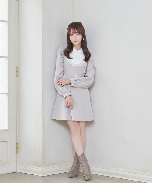 Rose Muse（ロゼミューズ）の「Maid mini onepiece（ワンピース・レディース・グレー/ネイビー・FREE）」の12枚目の写真