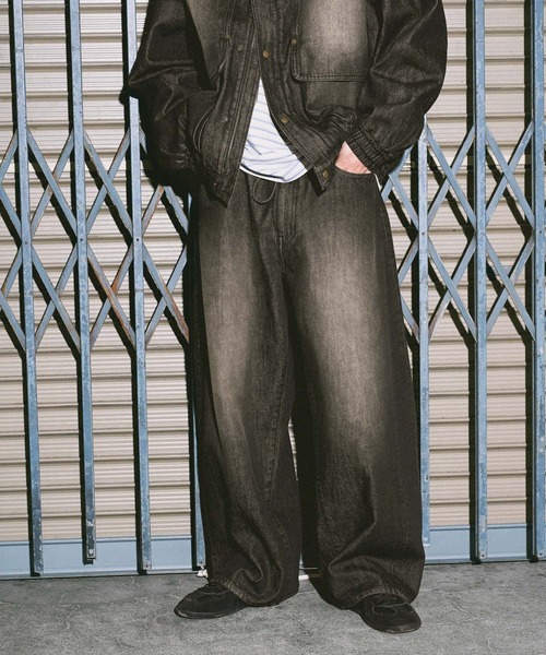 専用　niko and… ニコアンド　エクストラワイドデニム　M niko and（ニコアンド）の「12.5oz エクストラワイドデニム EXTRA