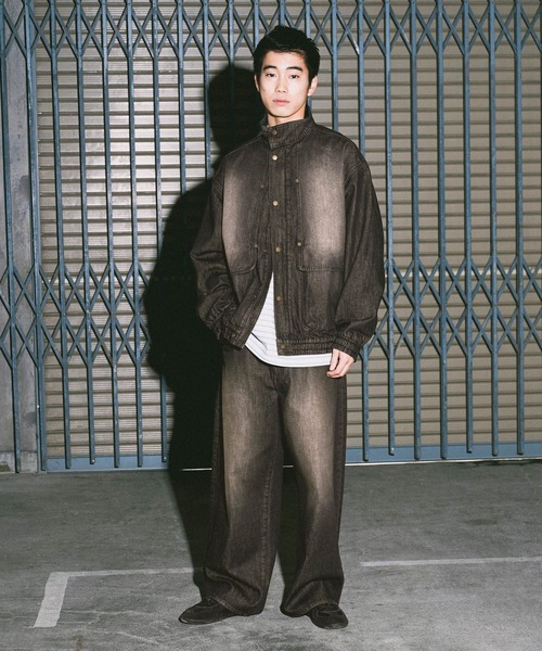 niko and...（ニコアンド）の「12.5oz エクストラワイドデニム EXTRA WIDE DENIM　[niko and ...JEANS]（デニムパンツ・メンズ・チャコール/アクア/ブルー・LARGE/MEDIUM/SMALL）」の4枚目の写真