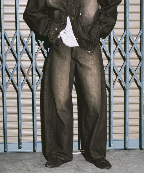 niko and...（ニコアンド）の「12.5oz エクストラワイドデニム EXTRA WIDE DENIM　[niko and ...JEANS]（デニムパンツ・メンズ・チャコール/アクア/ブルー・LARGE/MEDIUM/SMALL）」の8枚目の写真