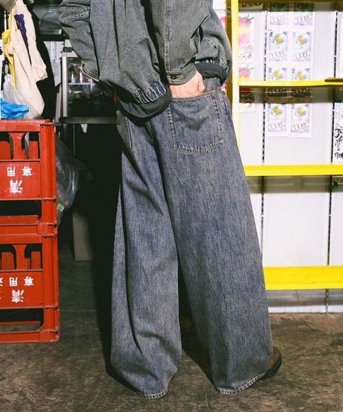 専用　niko and… ニコアンド　エクストラワイドデニム　M niko and（ニコアンド）の「12.5oz エクストラワイドデニム EXTRA