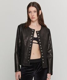 Classic Vegetable Leather Jacket (Black)