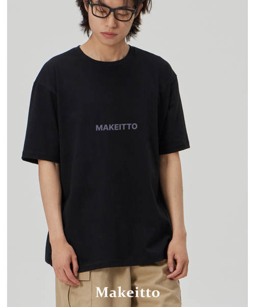 MAKEITTO（メイキット）の「[SQUARE LOGO] CREW NECK TEE_BLACK（Tシャツ/カットソー・メンズ・その他・MEDIUM/LARGE/X-LARGE/XX-LARGE）」の4枚目の写真