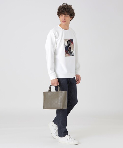 BLACK LABEL CRESTBRIDGE（ブラックレーベル・クレストブリッジ）の「エンボスチェックドライビングトート（トートバッグ・メンズ・ブラック/ベージュ系その他5・FREE）」の10枚目の写真
