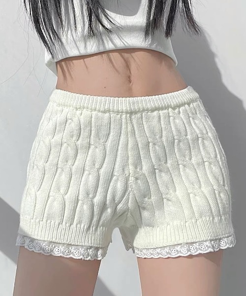 SHEENA(シーナ)の「裾レースケーブルニットショートパンツ(その他パンツ・レディース・オフホワイト/ベージュ/ネイビー・M)」の19枚目の写真