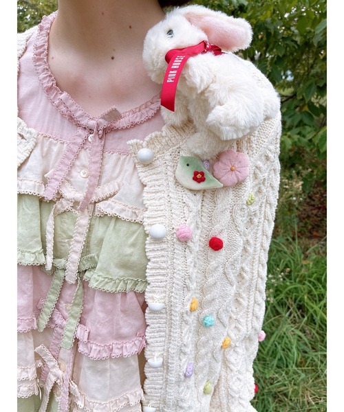 PINK HOUSE（ピンクハウス）の「幸見うさぎぬいぐるみコサージュ