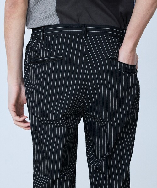 5351 POUR LES HOMMES(ゴーサンゴーイチプールオム)の「【セットアップ対応】Dot Air サッカーストライプ スラックス(スラックス・メンズ・ホワイト/ブラック・50/48/46/44)」の6枚目の写真