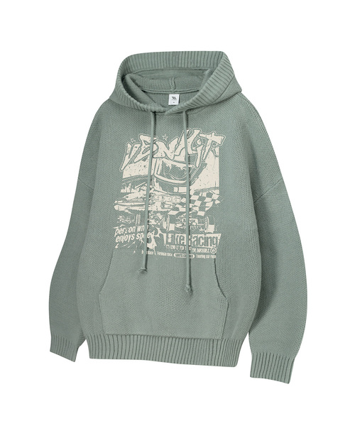 VENHIT(ベンヒット)の「ライクレーシングニットフード(ニット/セーター・レディース・ブラック/アイボリー/ミント・MEDIUM/LARGE/X-LARGE)」の3枚目の写真