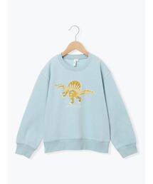 Samansa Mos2 Lagom（サマンサモスモスラーゴム）の「恐竜プリント裏起毛トレーナー（Tシャツ/カットソー）」