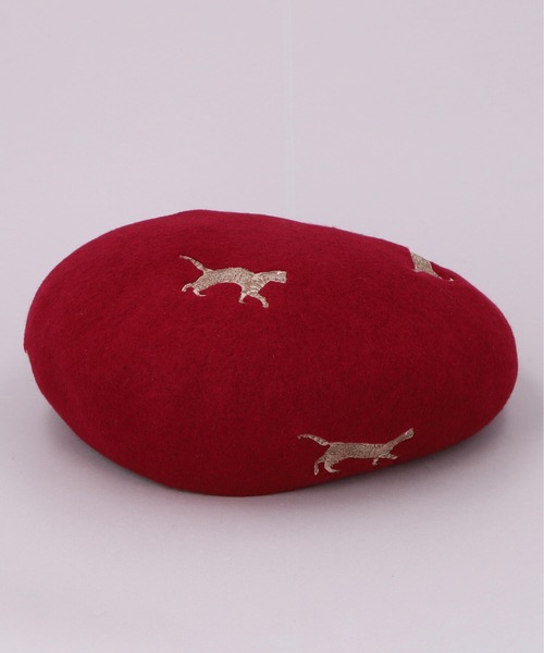 CA4LA(カシラ)の「CATS BASQUE(ハンチング/ベレー帽・レディース・ブラック/グレー/ワインレッド・ONESIZE)」の1枚目の写真