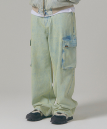 LOOSE FIT DENIM CARGO PANTS sand