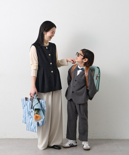 CIAOPANIC TYPY（チャオパニックティピー）の「【KIDS】【フォーマル・セレモニー】洗えるジャケットパンツセット（テーラードジャケット・キッズ・グレー・SMALL/MEDIUM）」の15枚目の写真