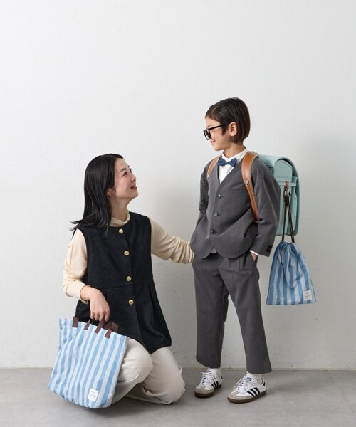 CIAOPANIC TYPY（チャオパニックティピー）の「【KIDS】【フォーマル・セレモニー】洗えるジャケットパンツセット（テーラードジャケット・キッズ・グレー・SMALL/MEDIUM）」の14枚目の写真