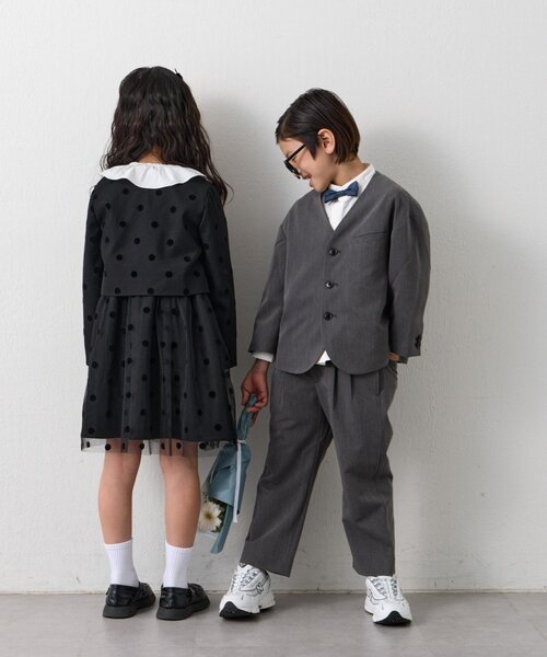 CIAOPANIC TYPY（チャオパニックティピー）の「【KIDS】【フォーマル・セレモニー】洗えるジャケットパンツセット（テーラードジャケット・キッズ・グレー・SMALL/MEDIUM）」の12枚目の写真