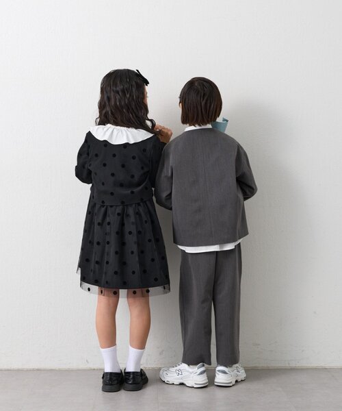 CIAOPANIC TYPY（チャオパニックティピー）の「【KIDS】【フォーマル・セレモニー】洗えるジャケットパンツセット（テーラードジャケット・キッズ・グレー・SMALL/MEDIUM）」の10枚目の写真